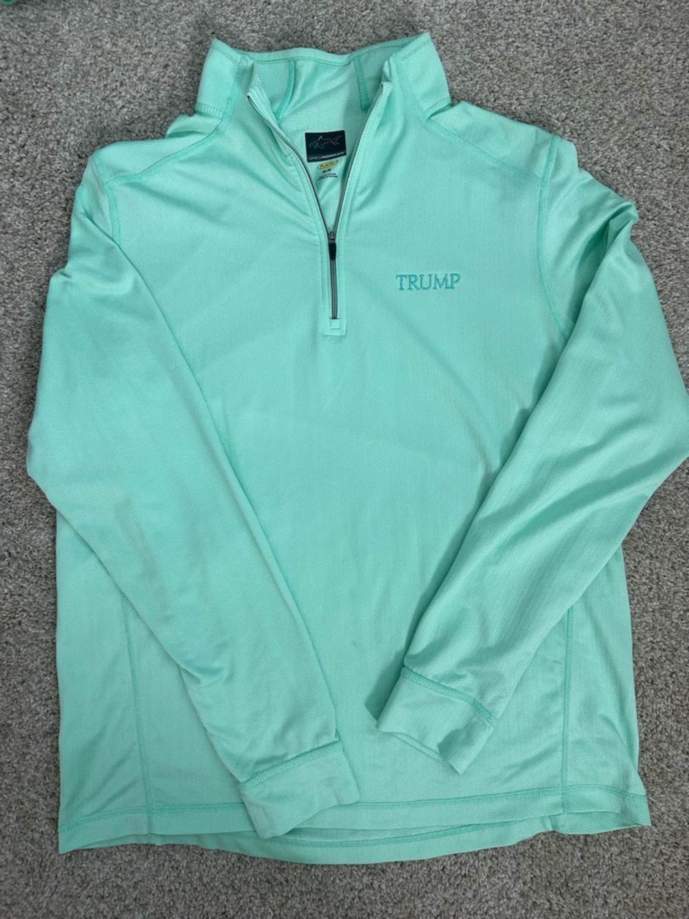 Trump Mint Green Quarter-Zip Golf Pullover